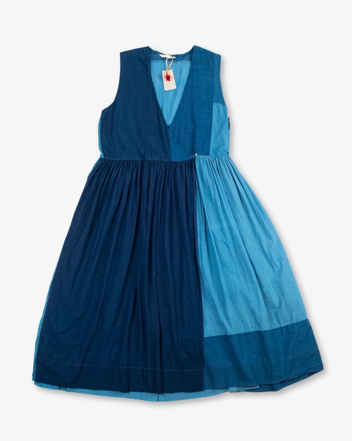 Blue Patchwork Dress by Injiri - Tatter Blue Patchwork Dress by Injiri - Tatter