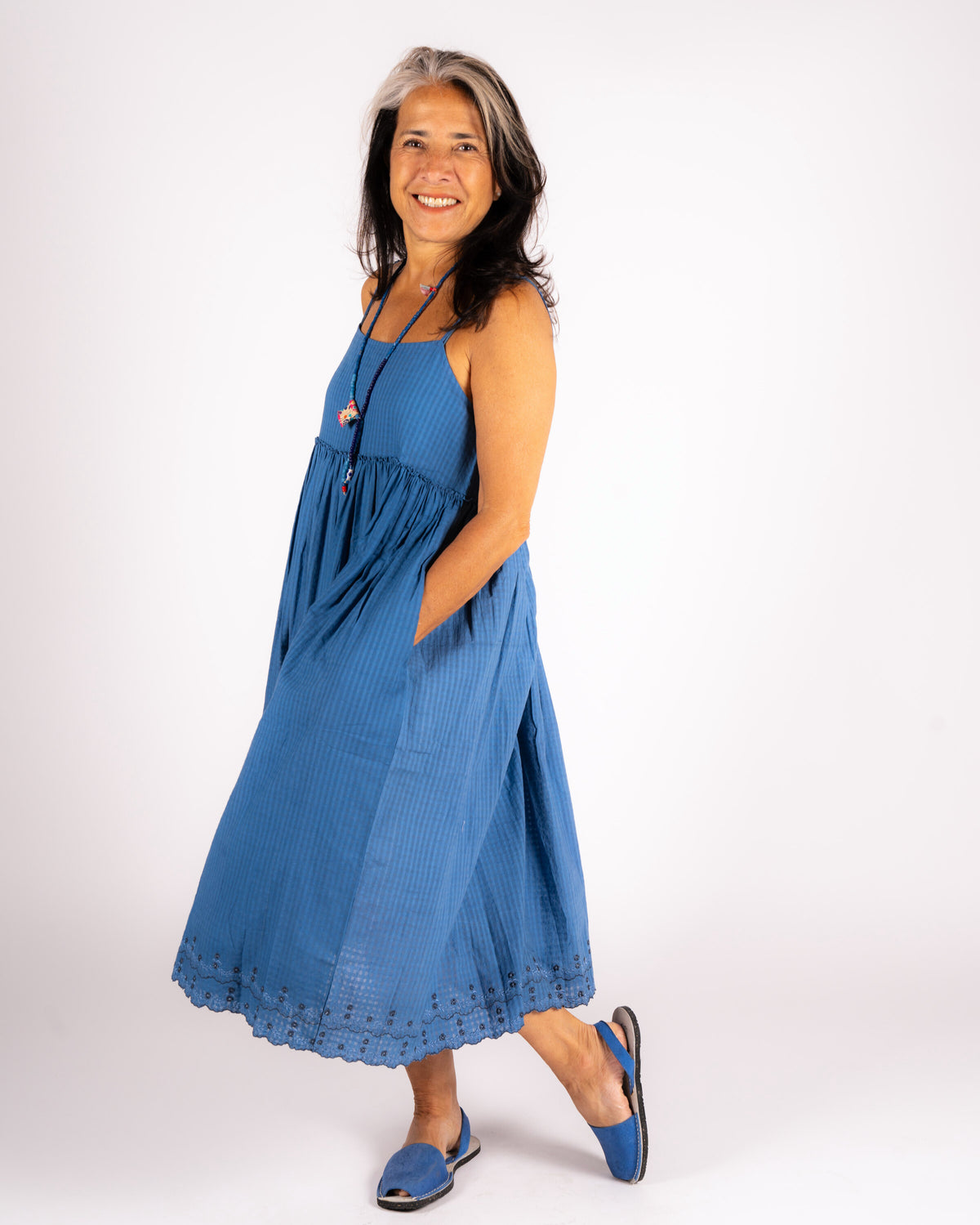 Blue Scalloped Edge Slip by Maku