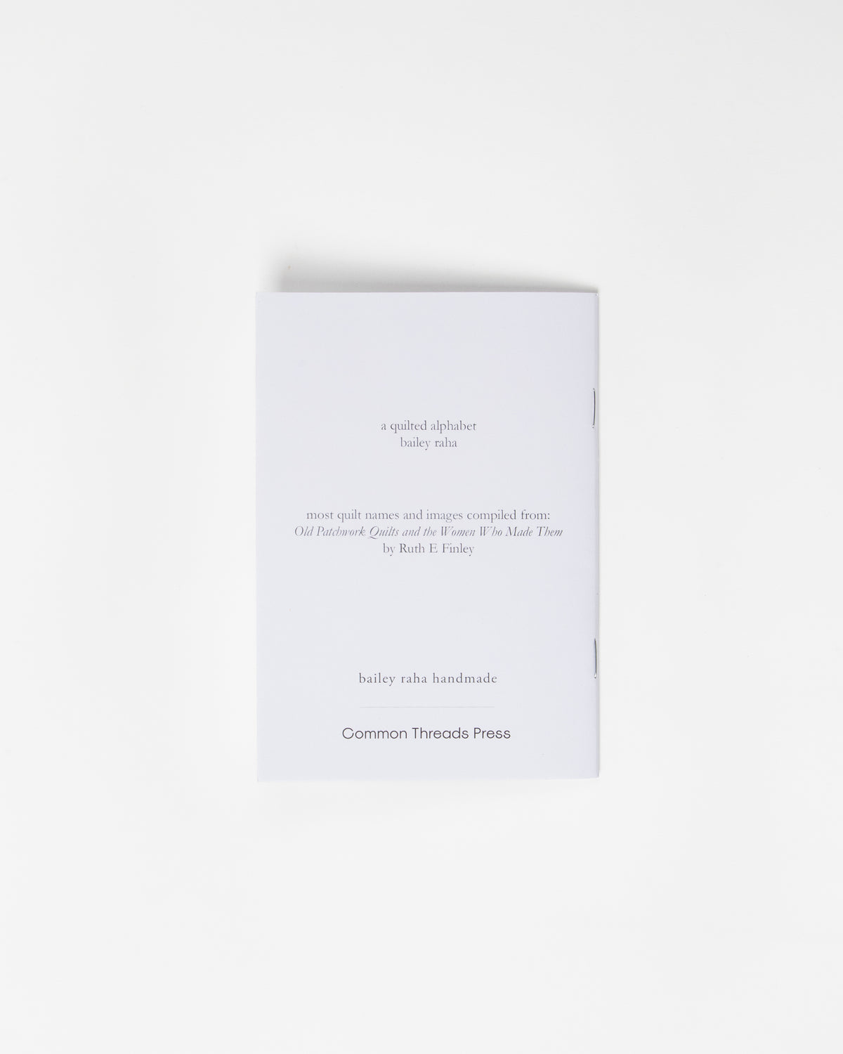 A Quilted Alphabet by Bailey Raha