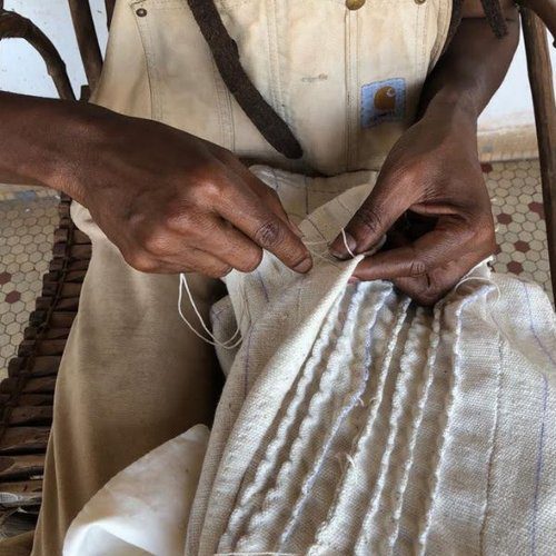 Malian Stitch Resist Patterns With Aboubakar Fofana In Brooklyn, NY