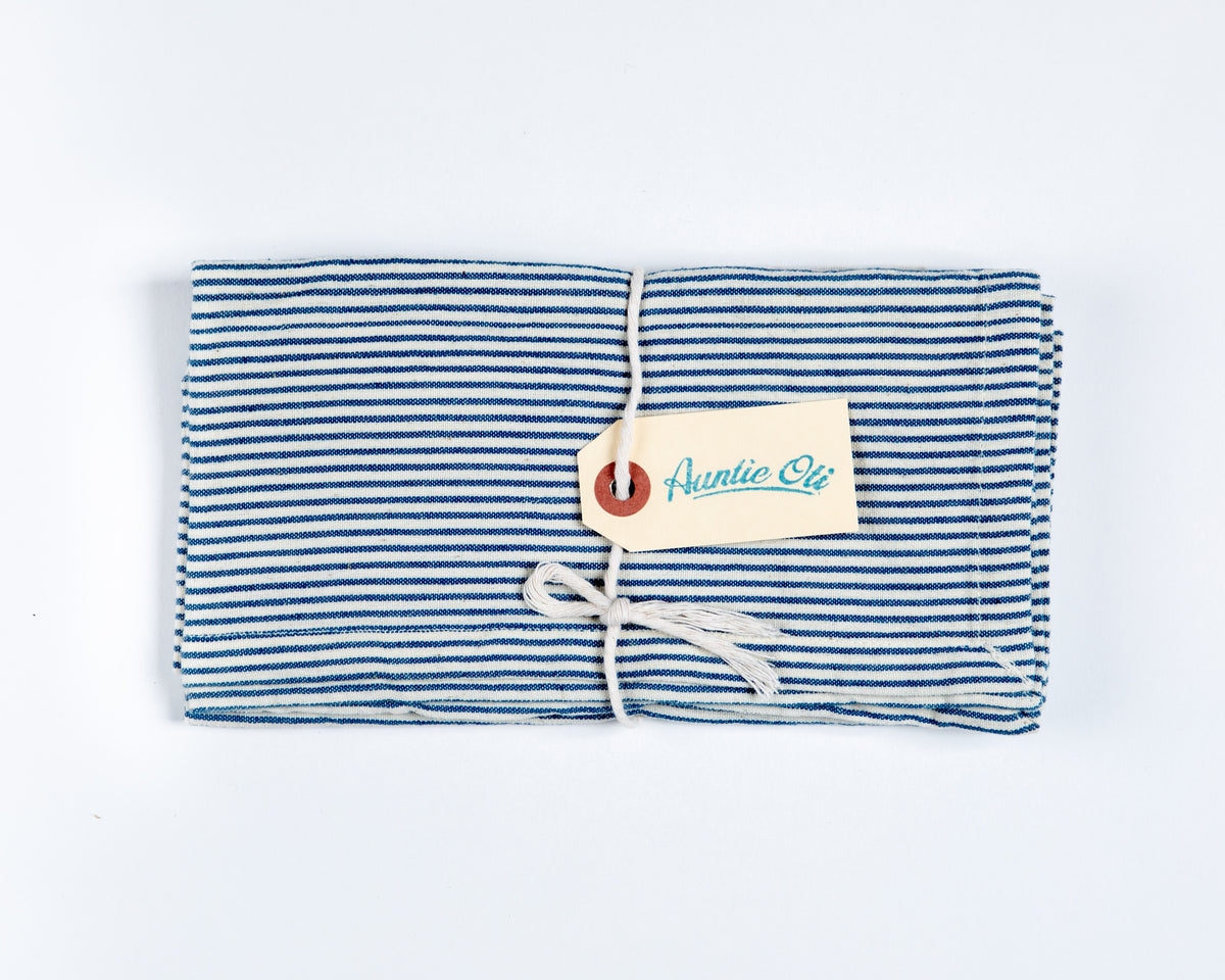 Auntie Oti ticking napkin sets