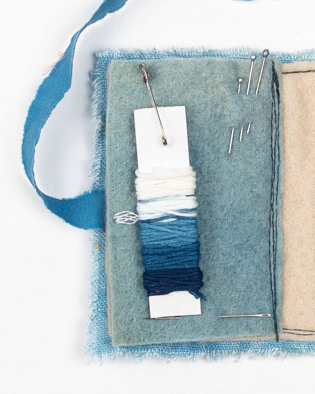 Indigo sewing kit by Kata Golda