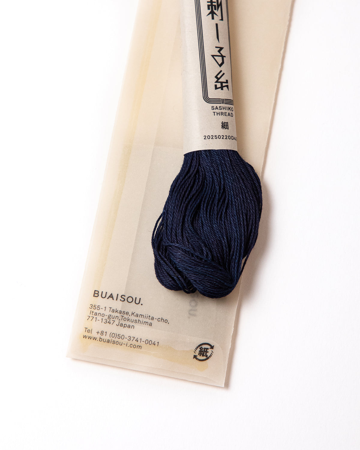 Indigo Dyed Thin Sashiko Thread by BUAISOU