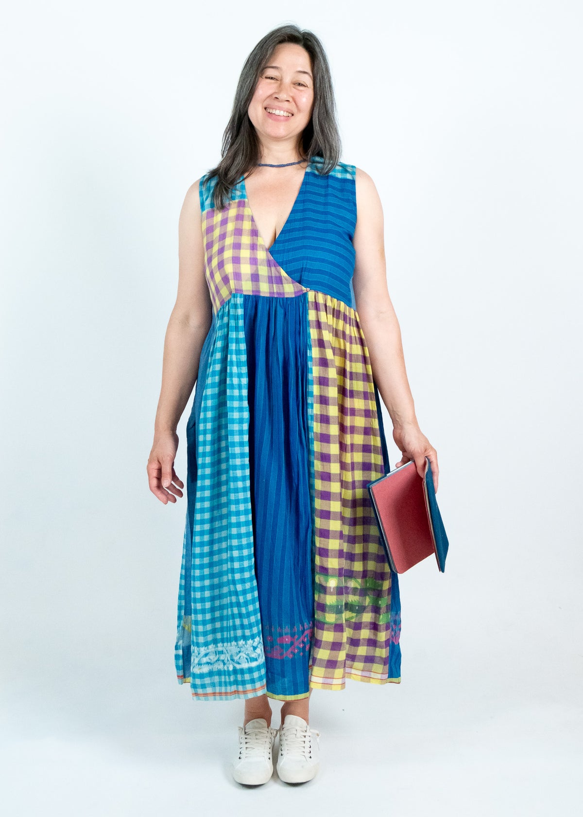 Gingham Patchwork Dress by Injiri