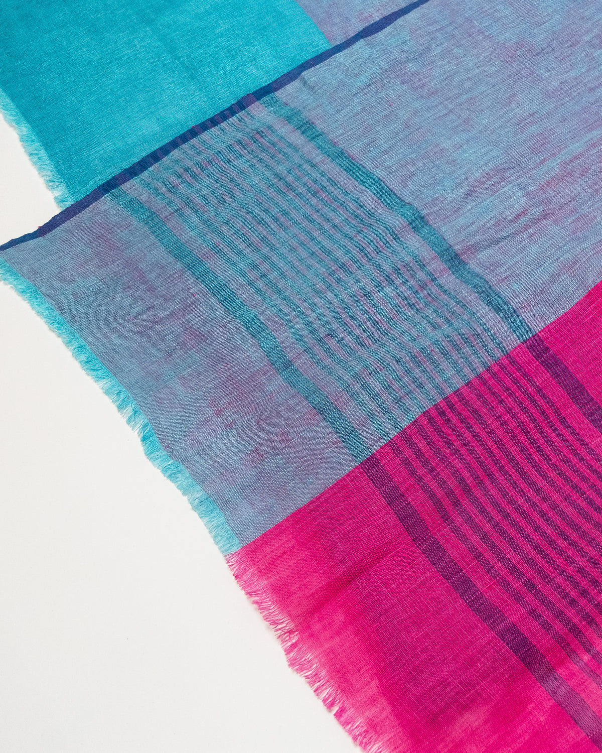 Pink | Blue Colorblock Scarf by Sadhu