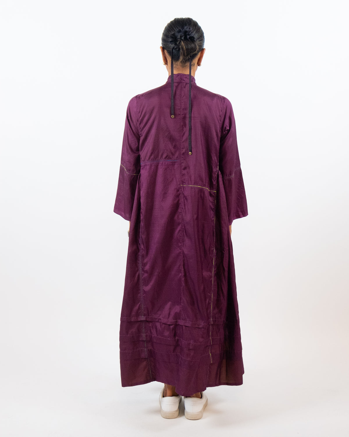 Plum Silk Dress by Injiri