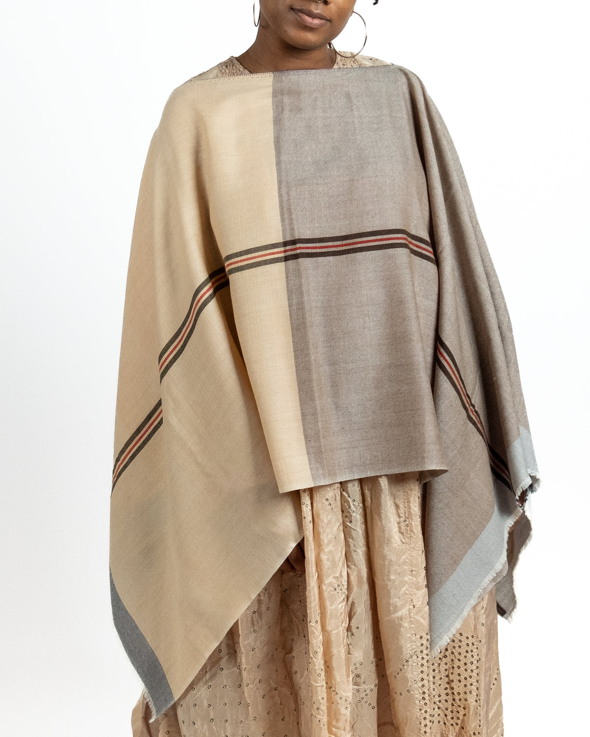 Beige Wool Poncho by SADHU