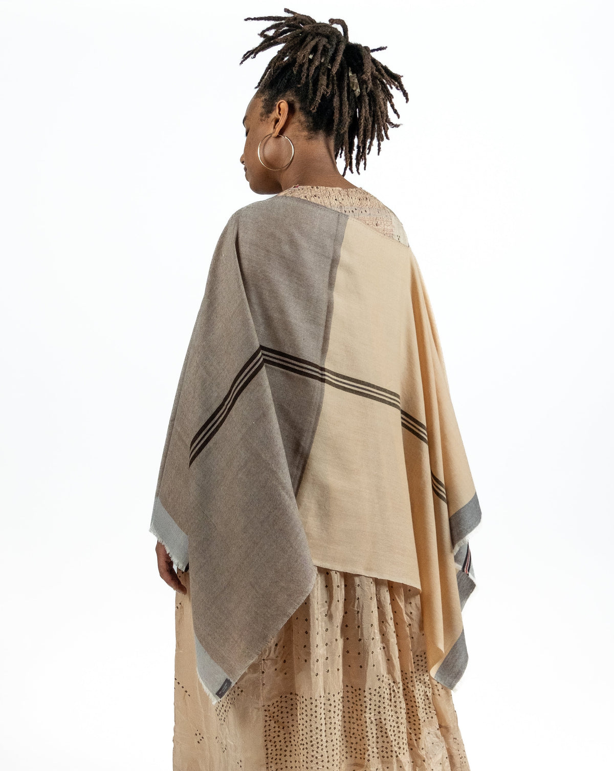 Beige Wool Poncho by SADHU