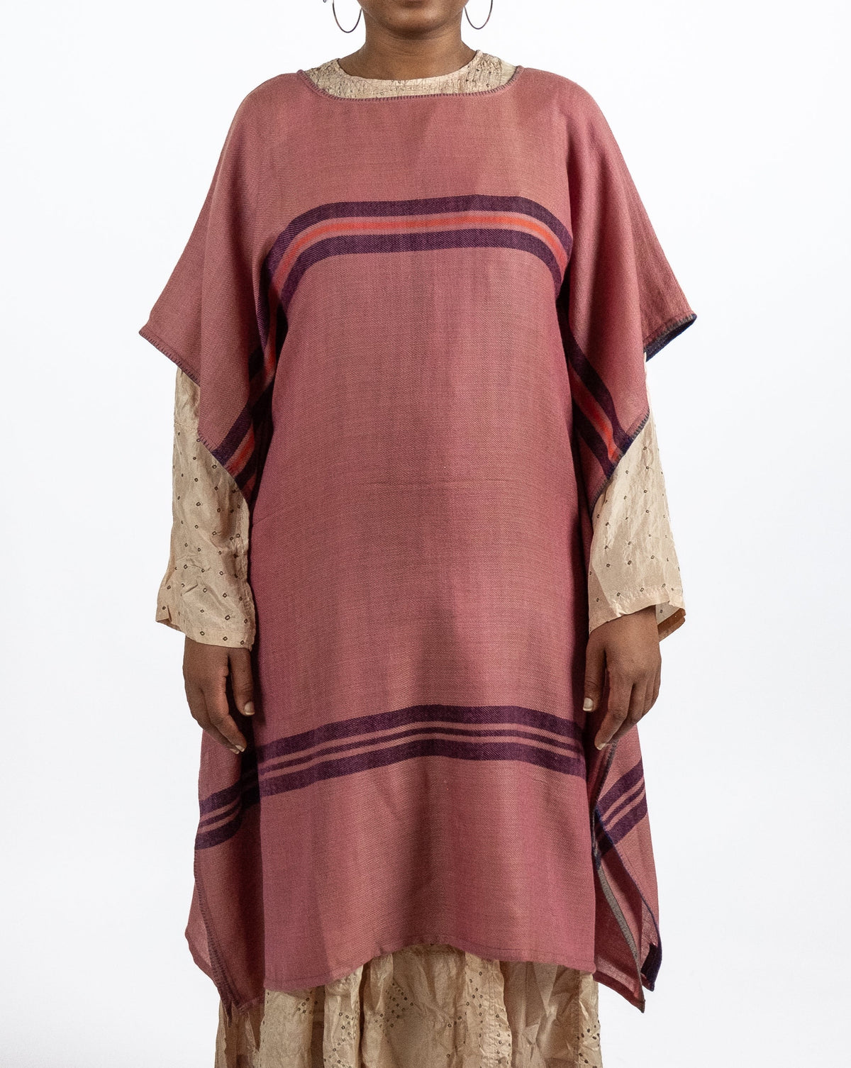 Embroidered Wool Poncho by SADHU