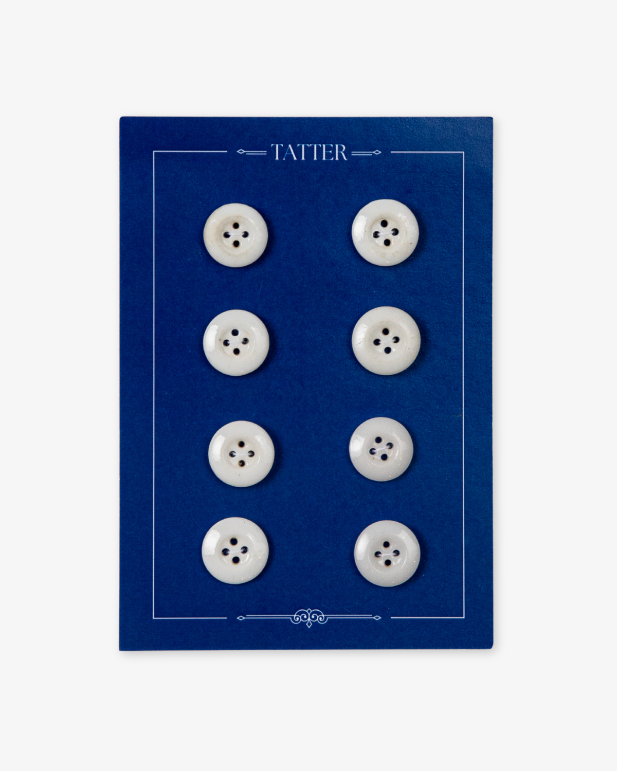 8 Antique Large Milk Glass Buttons