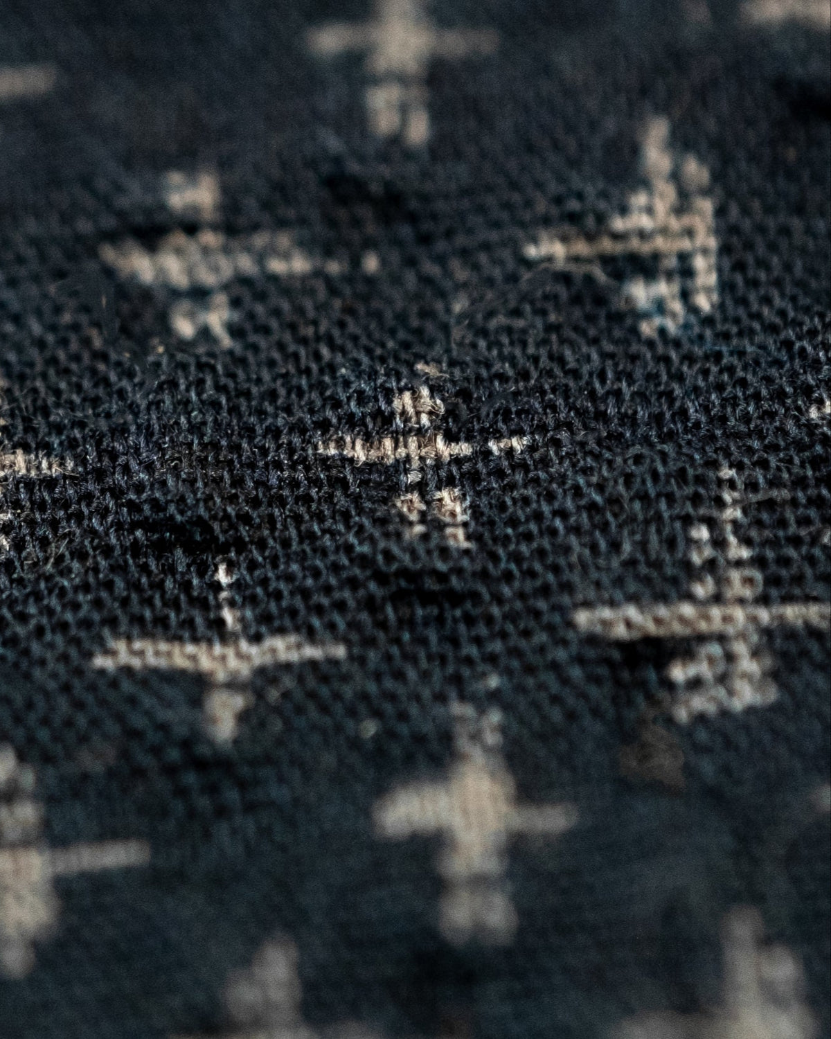Tottorri Cross Navy Cotton Seersucker by Merchant and Mills