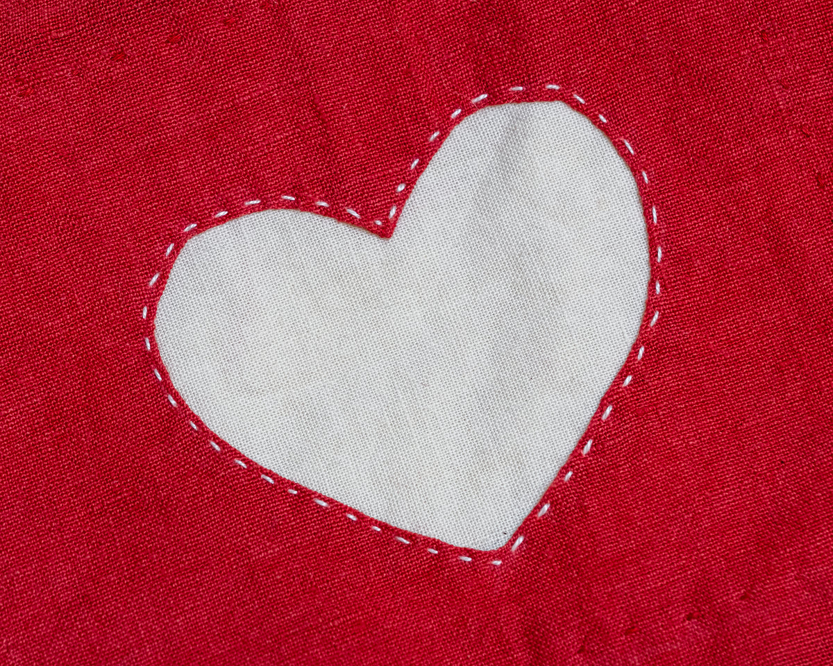 Hand-Stitched Zipper Pouch: Valentine&#39;s Day Edition