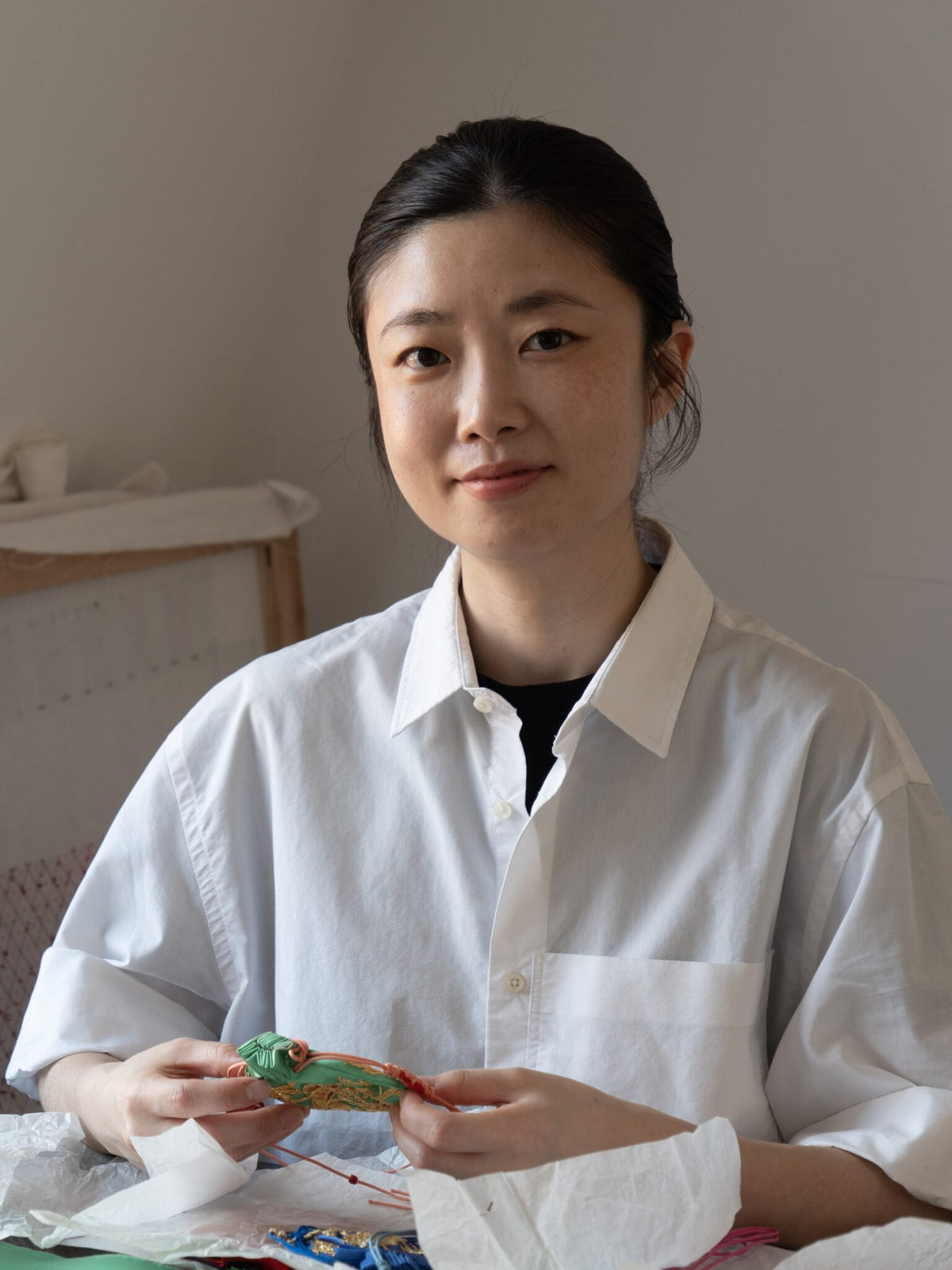 Korean Embroidery: Pine Leaf & Tortoise Shell Stitch