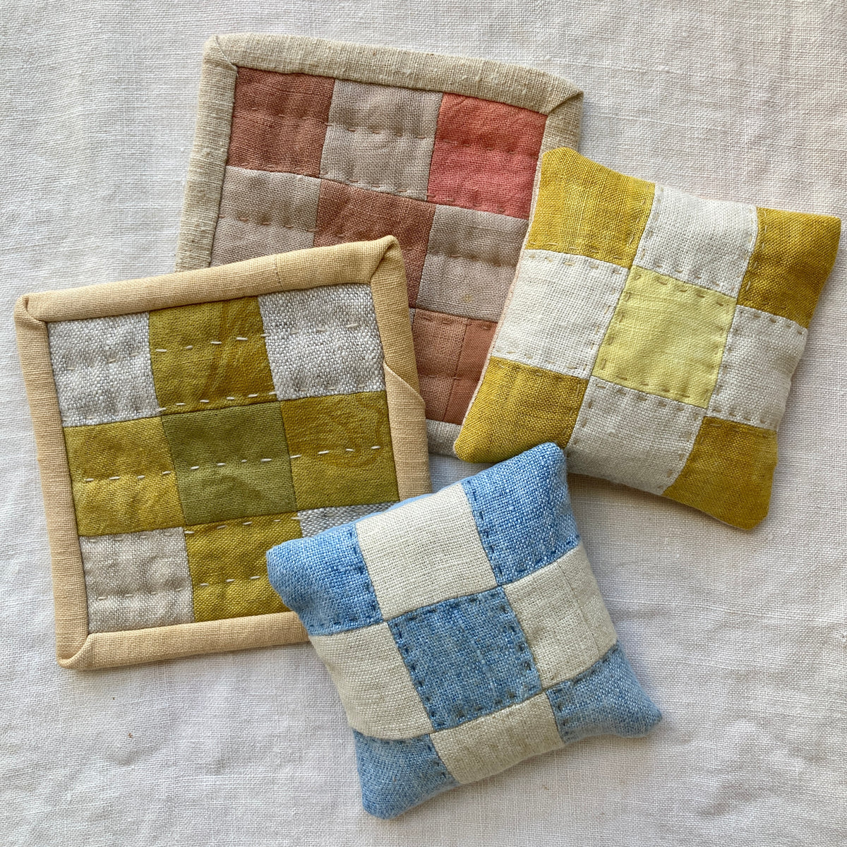 Nine Patch Quilt Holiday Ornament