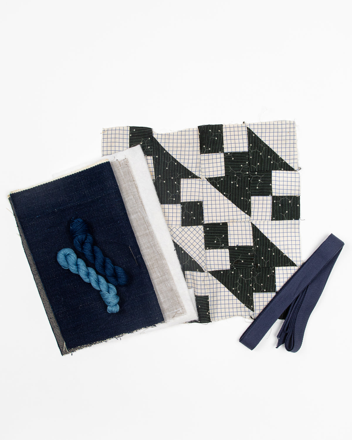 Antique Quilted Pocket Kit in Denim