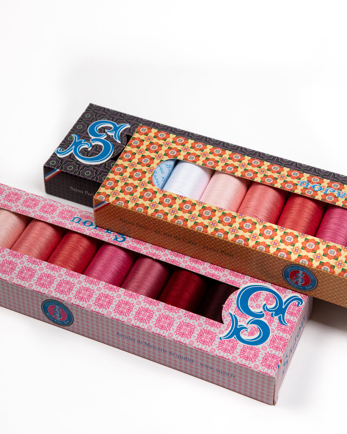 Cotton Thread 8-Spool Box in Shocking Pink by Sajou