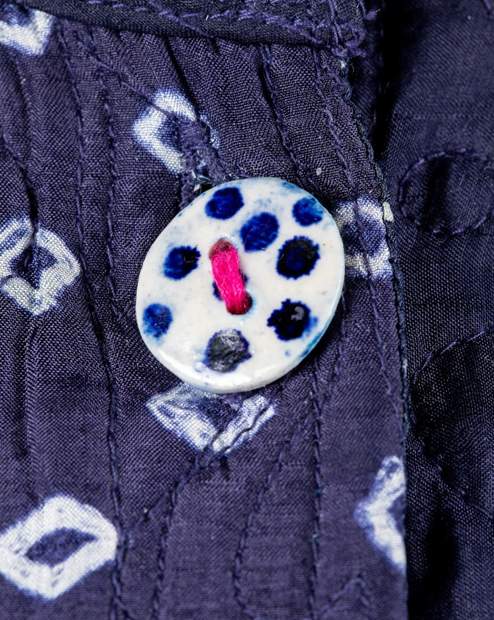 Injiri Shibori Quilted Overcoat