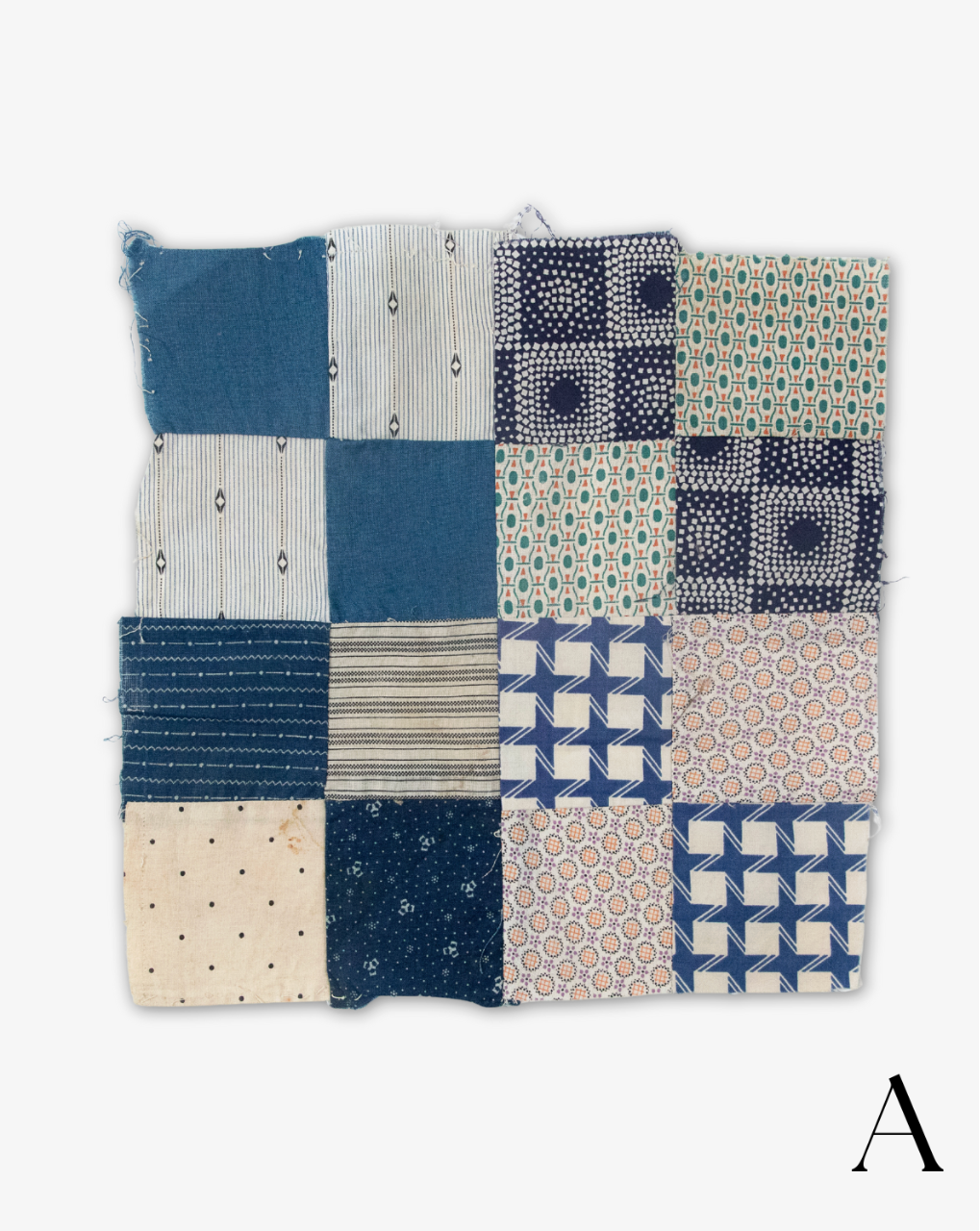 Antique Quilted Pocket Kit in Ocean