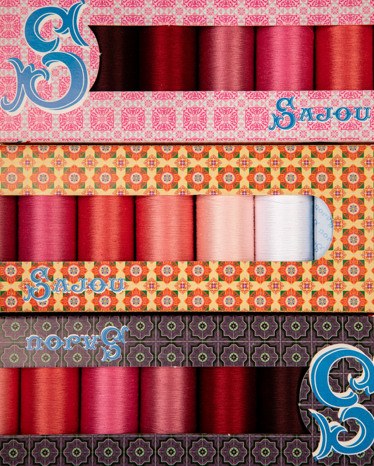 Cotton Thread 8-Spool Box in Shocking Pink by Sajou