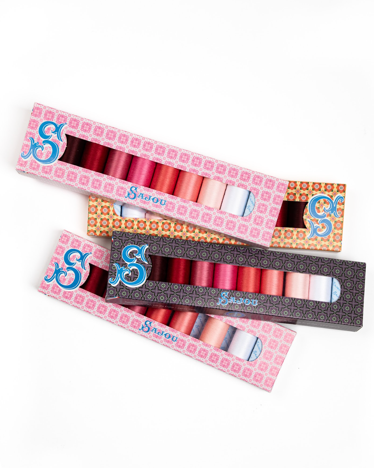 Cotton Thread 8-Spool Box in Shocking Pink by Sajou