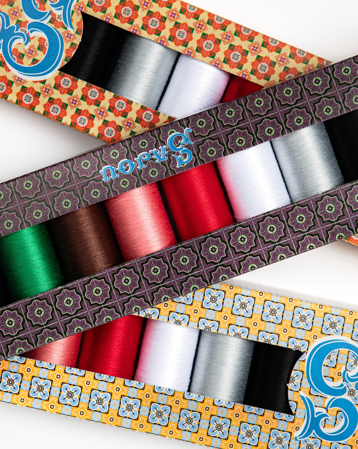 Cotton Thread 8-Spool Box in Classic Tones by Sajou