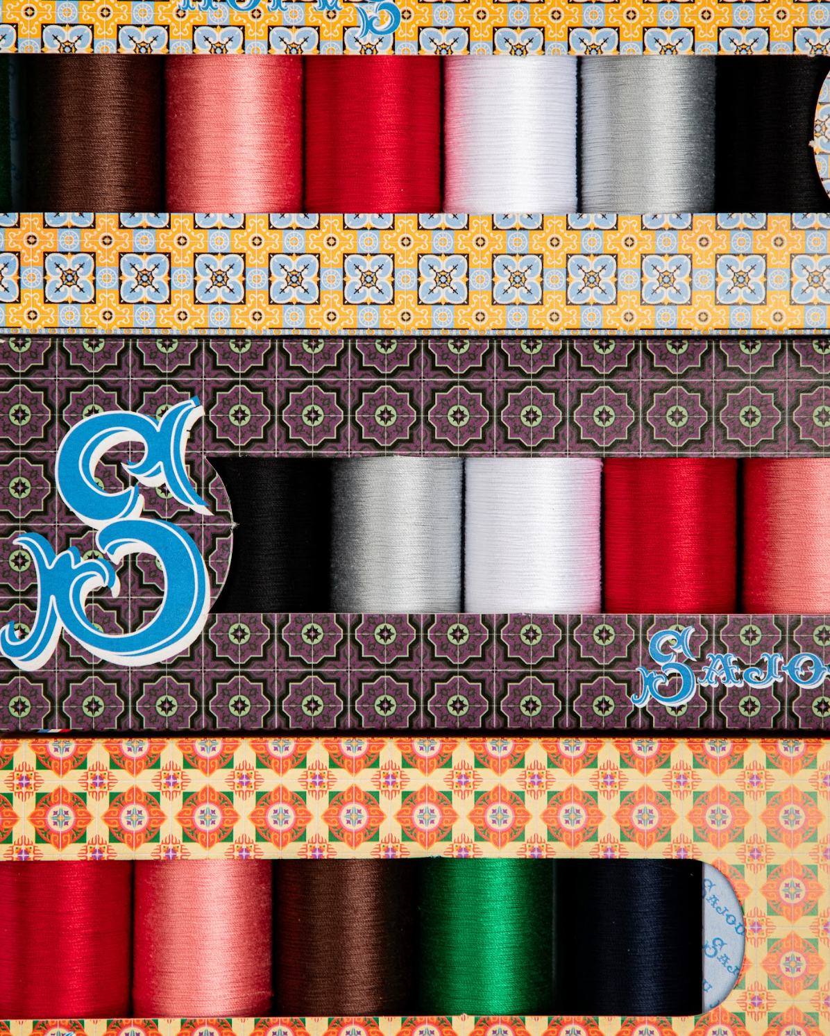 Cotton Thread 8-Spool Box in Classic Tones by Sajou