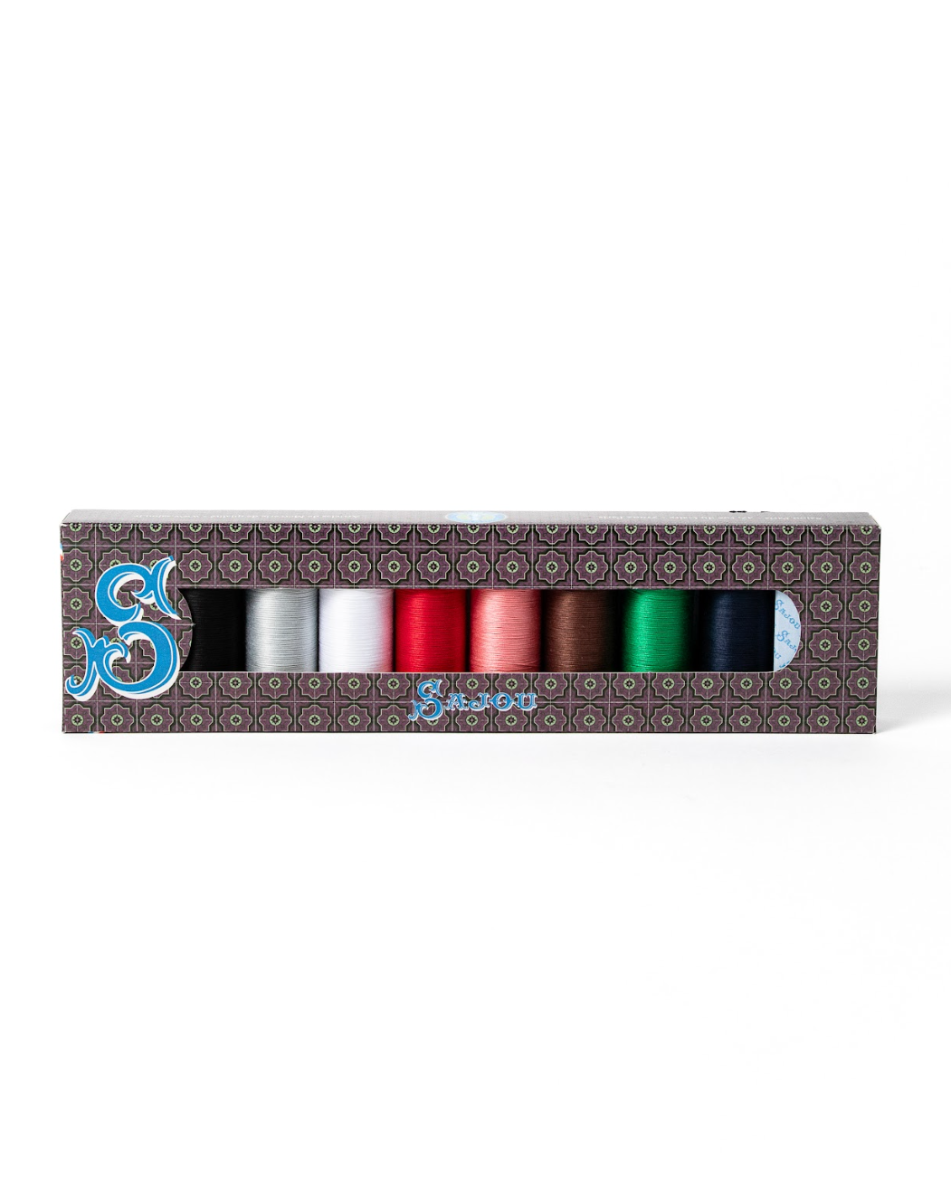 Cotton Thread 8-Spool Box in Classic Tones by Sajou