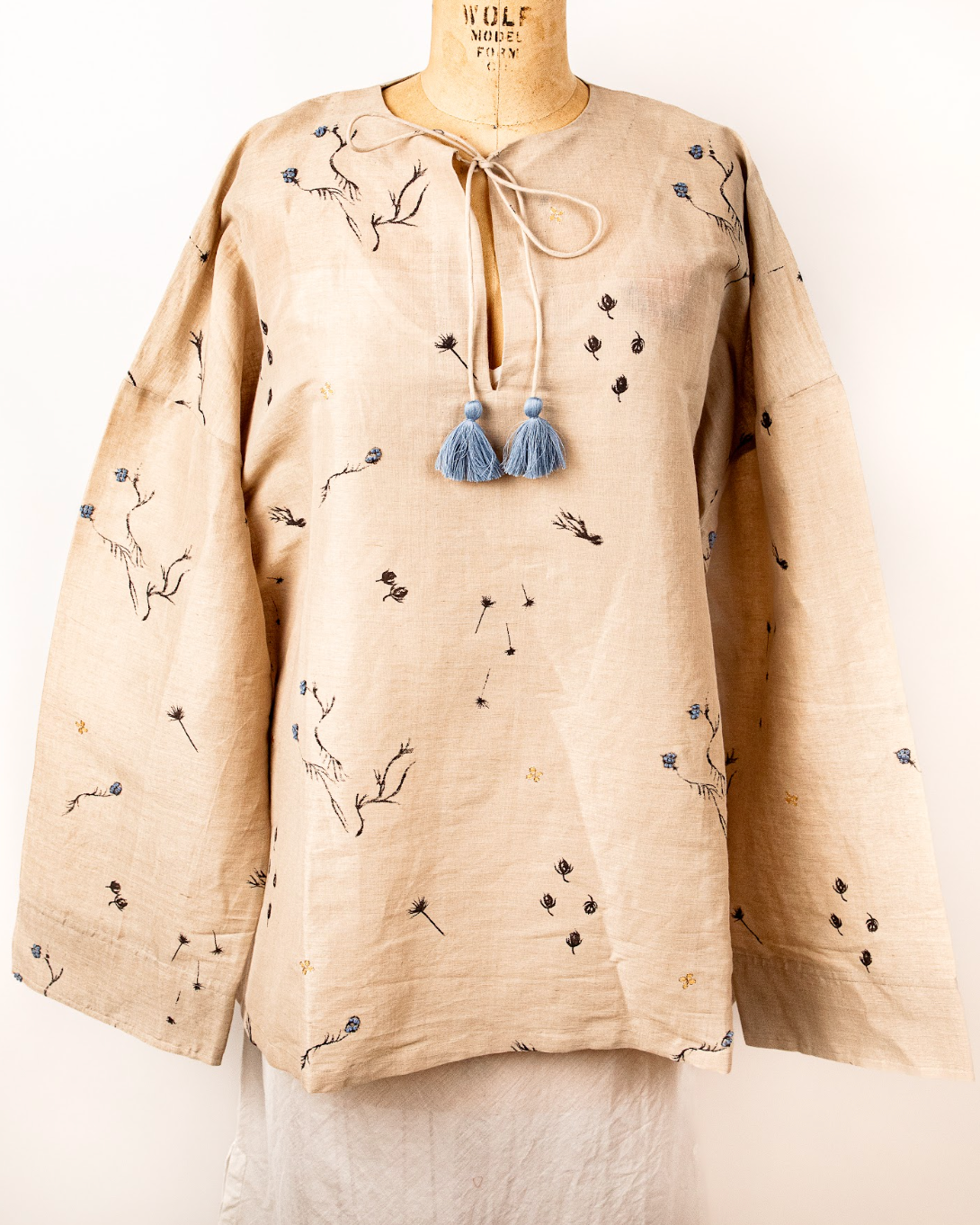 Floral Printed and Embroidered Pullover by Bunon