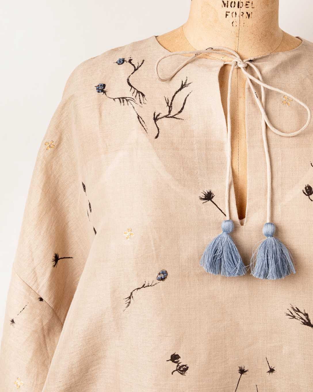 Floral Printed and Embroidered Pullover by Bunon