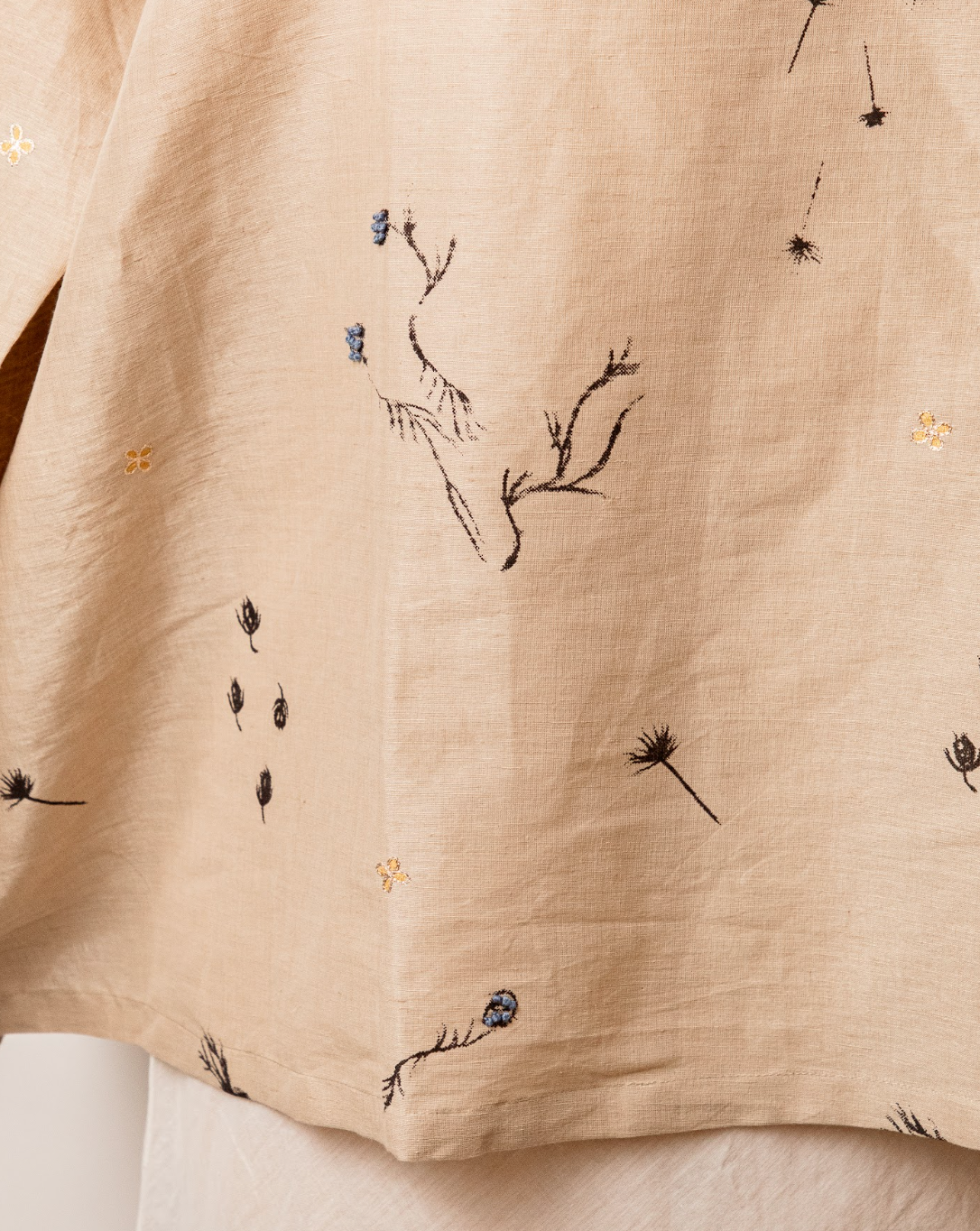 Floral Printed and Embroidered Pullover by Bunon