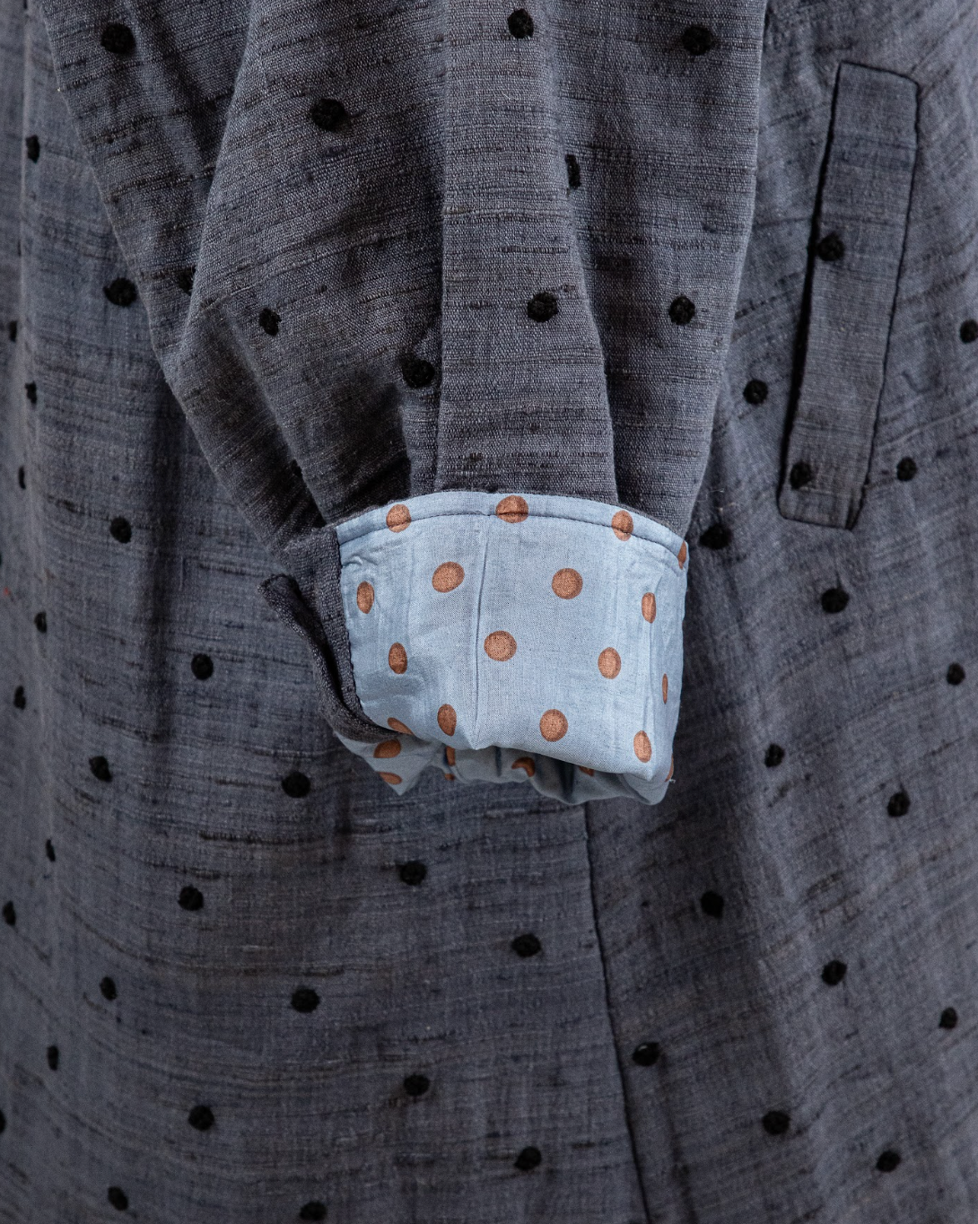 Polka Dot Blanket Lined Overcoat by Bunon