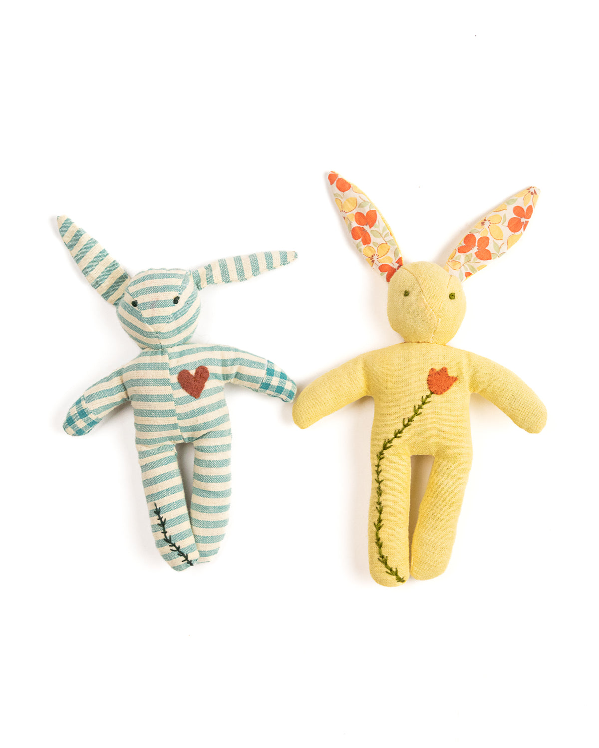 Stuffed Bunny with Hand-Sewn Clothing