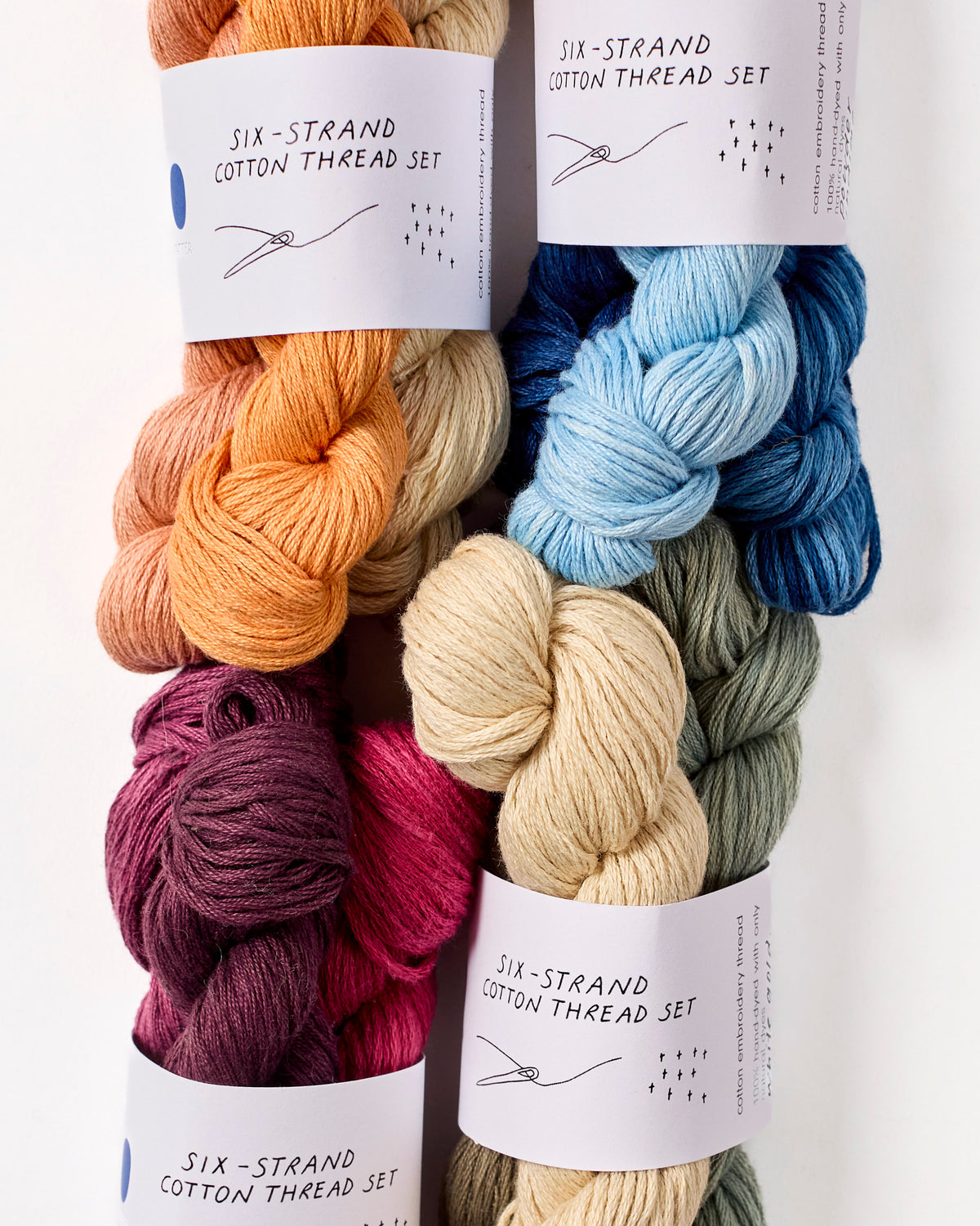 Naturally Dyed Six-Strand Thread Trios by TATTER
