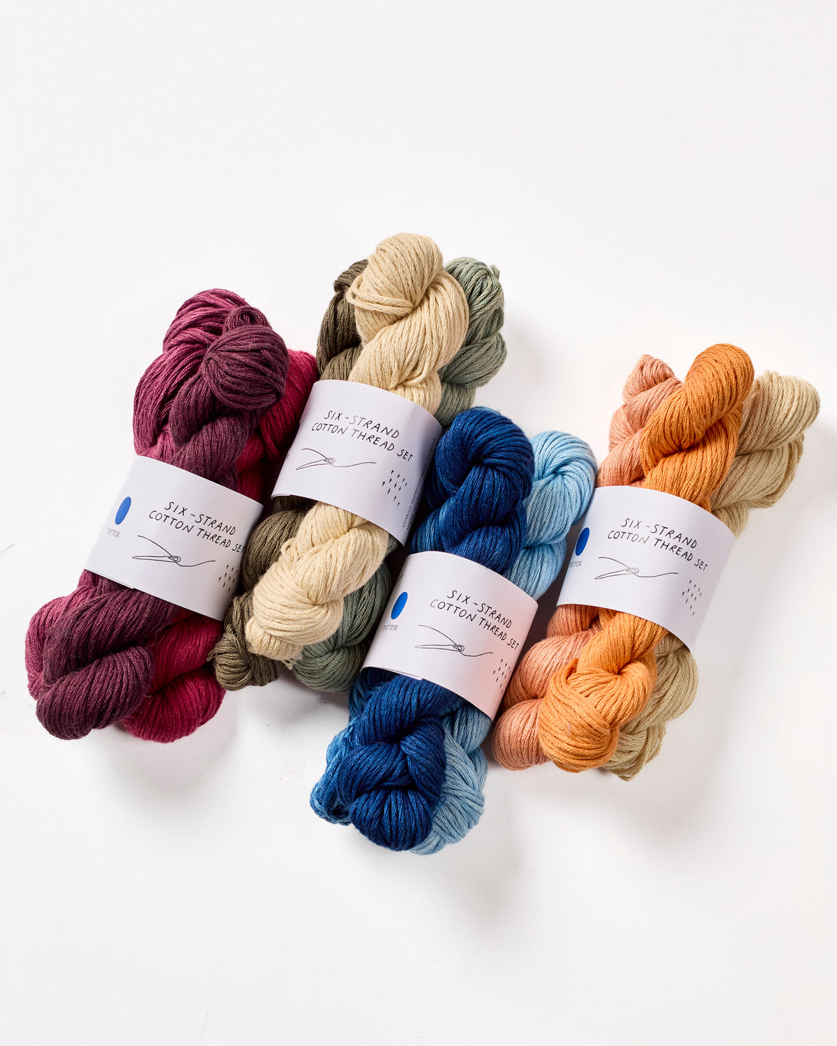 Naturally Dyed Six-Strand Thread Trios by TATTER