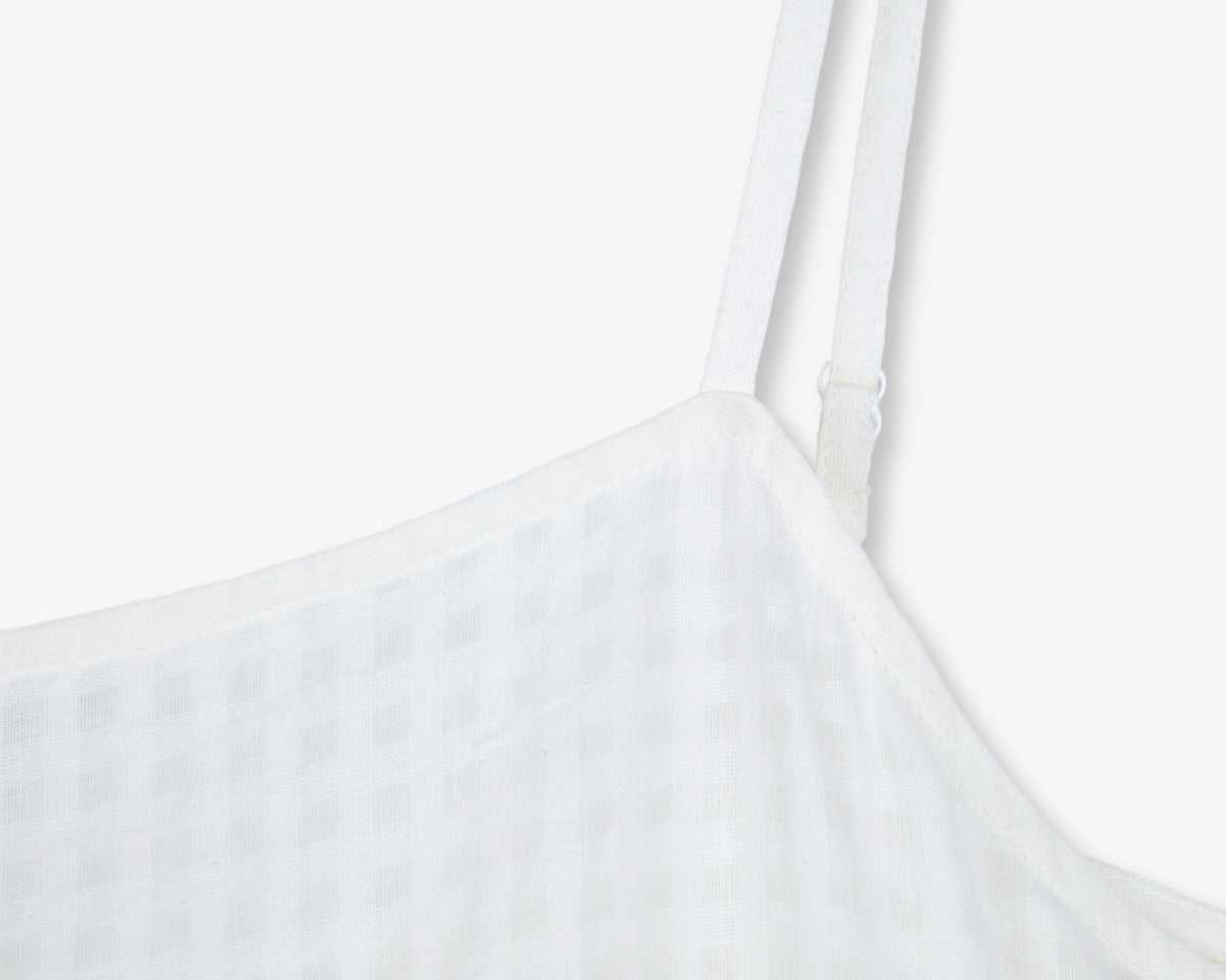 White Scalloped Edge Slip by Maku