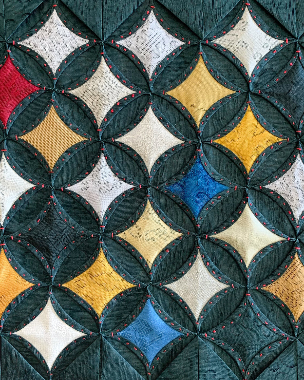 Yeouijumunbo, 여의주문 (Cathedral Window) - Hand Sewn Quilting Series II