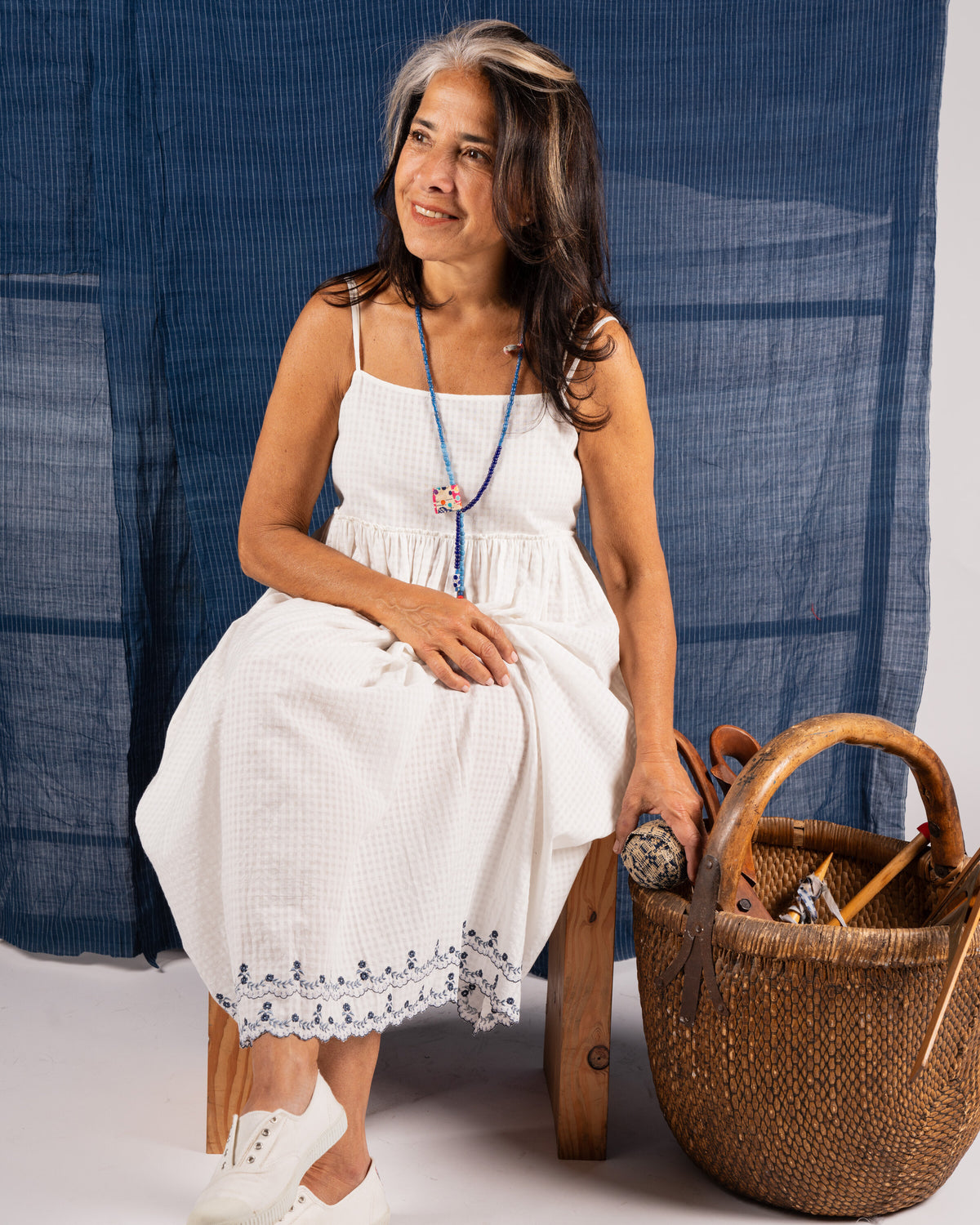 White Scalloped Edge Slip by Maku