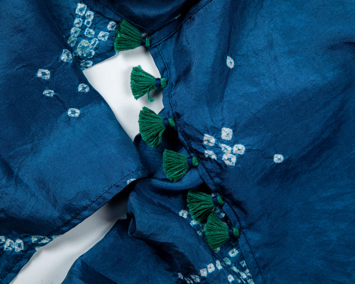 Indigo Shibori Scarf by Injiri