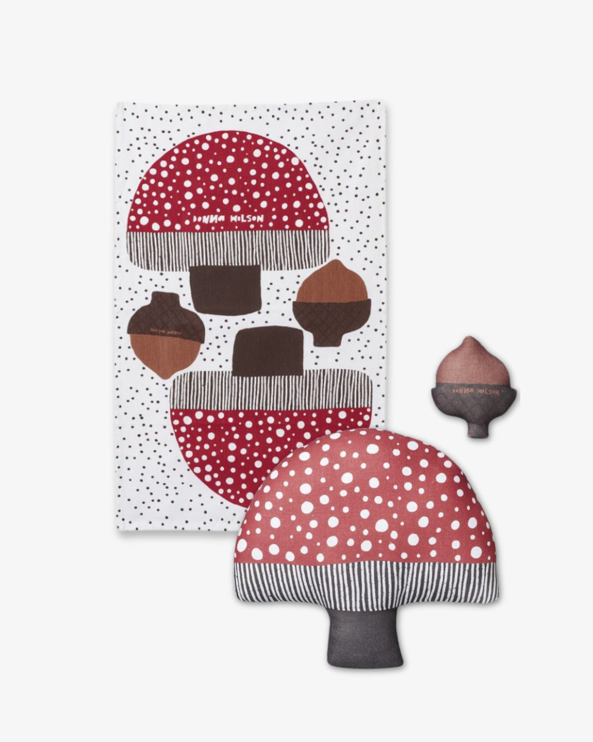 Mushroom Tea Towel Craft Kit by Donna Wilson