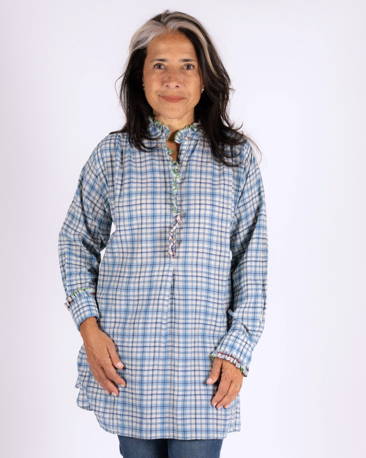 Plaid Cotton Tunic by Injiri