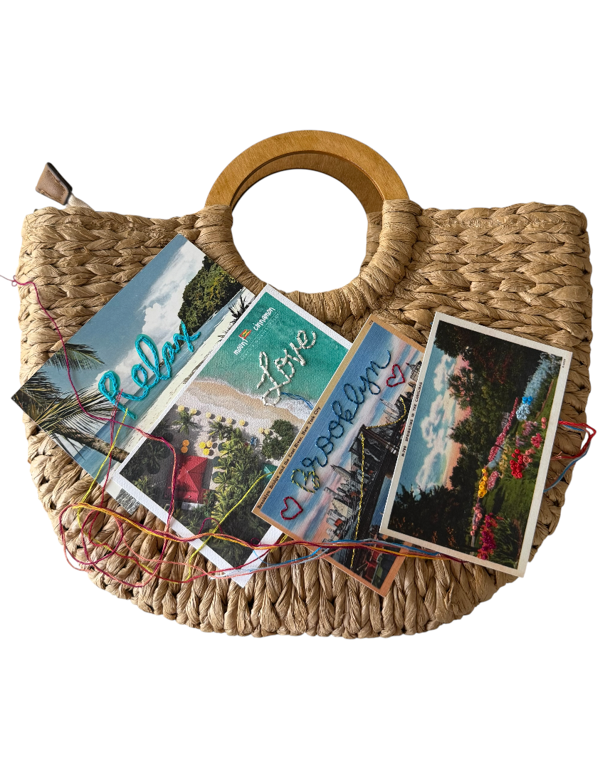 Summer Stitching: Embroidery on Postcards