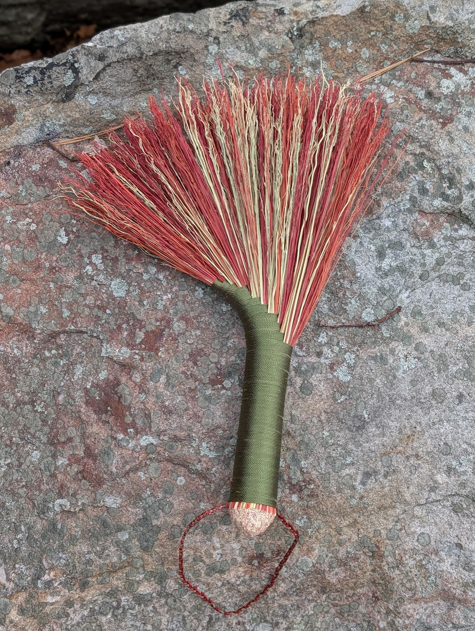 Broom Making with Natural and Dyed Cord