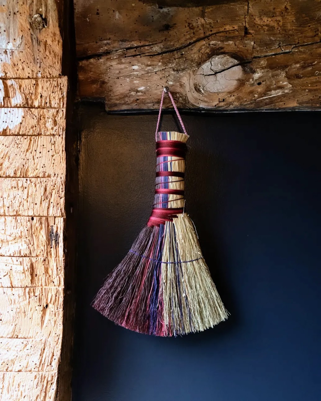 Broom Making with Natural and Dyed Cord