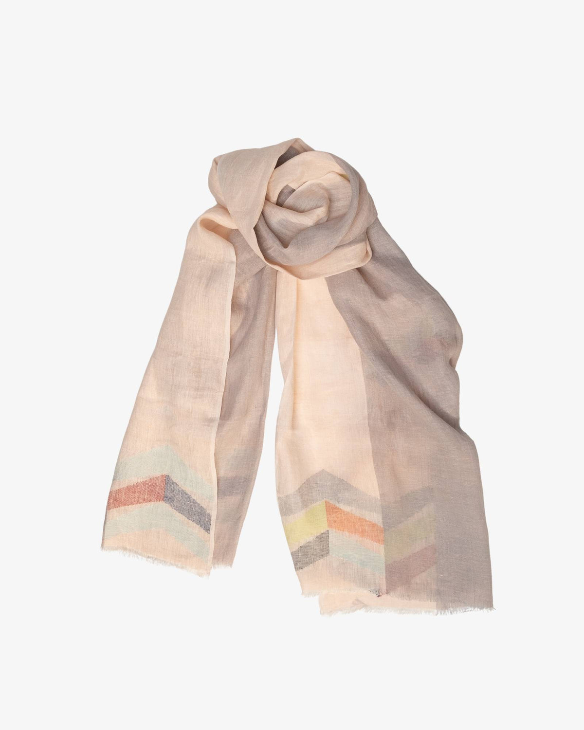 Peach Jamdani Scarf by Sadhu