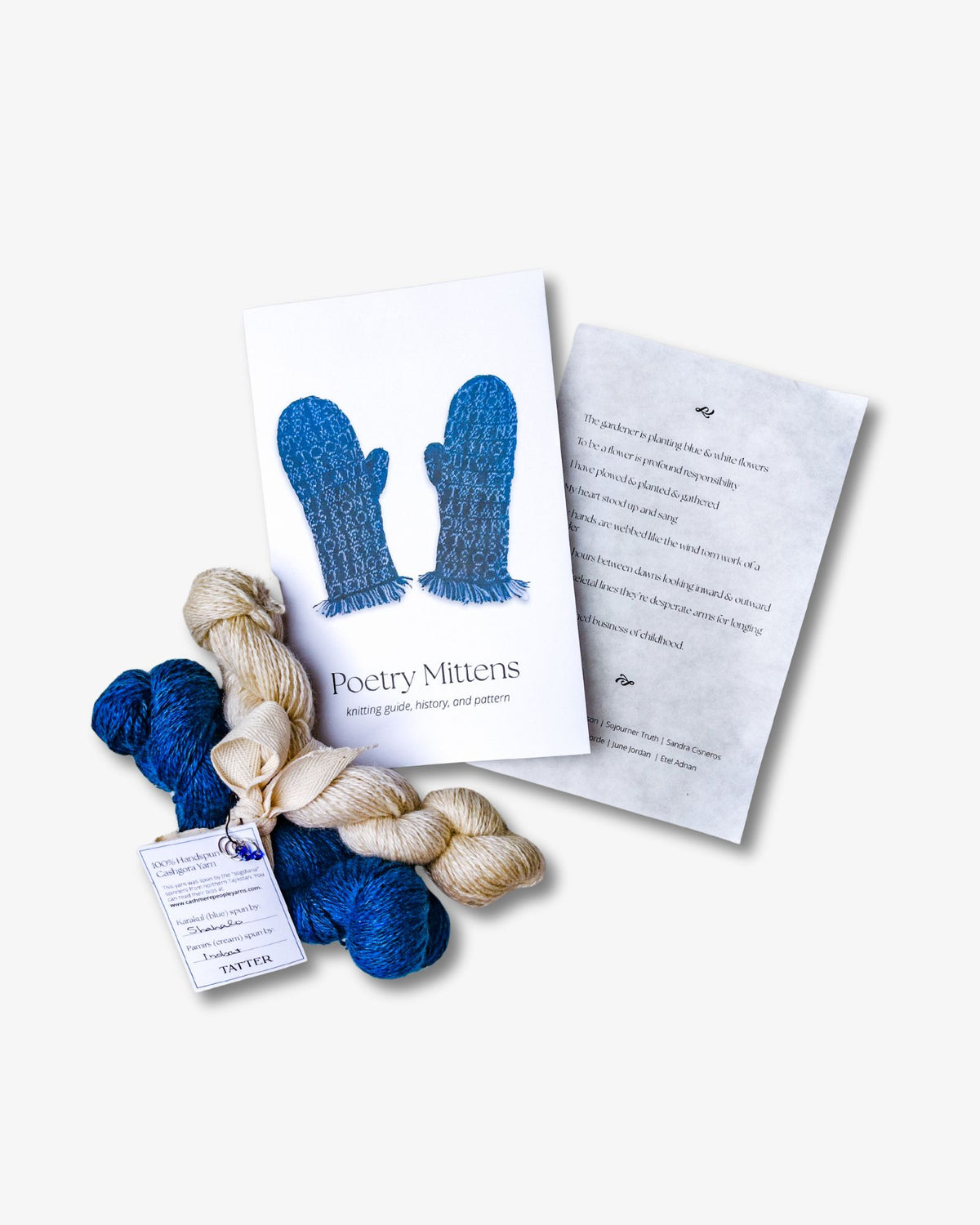 Poetry Mittens Knitting Pattern