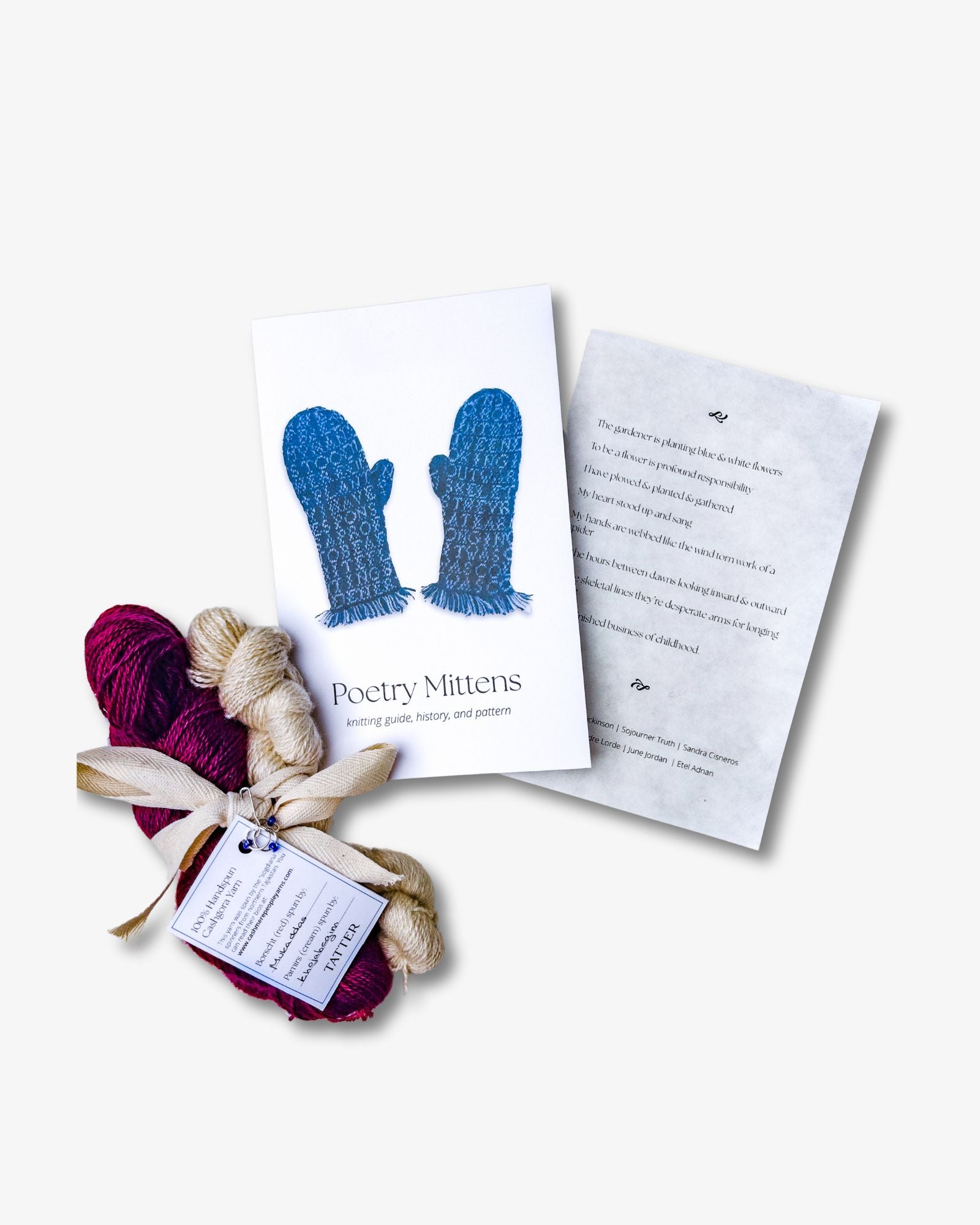 Poetry Mittens Knitting Pattern