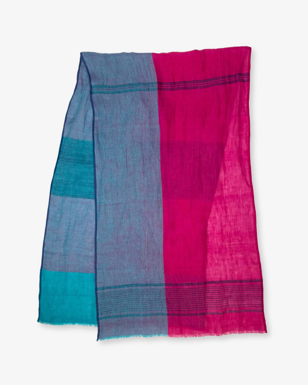 Pink | Blue Colorblock Scarf by Sadhu