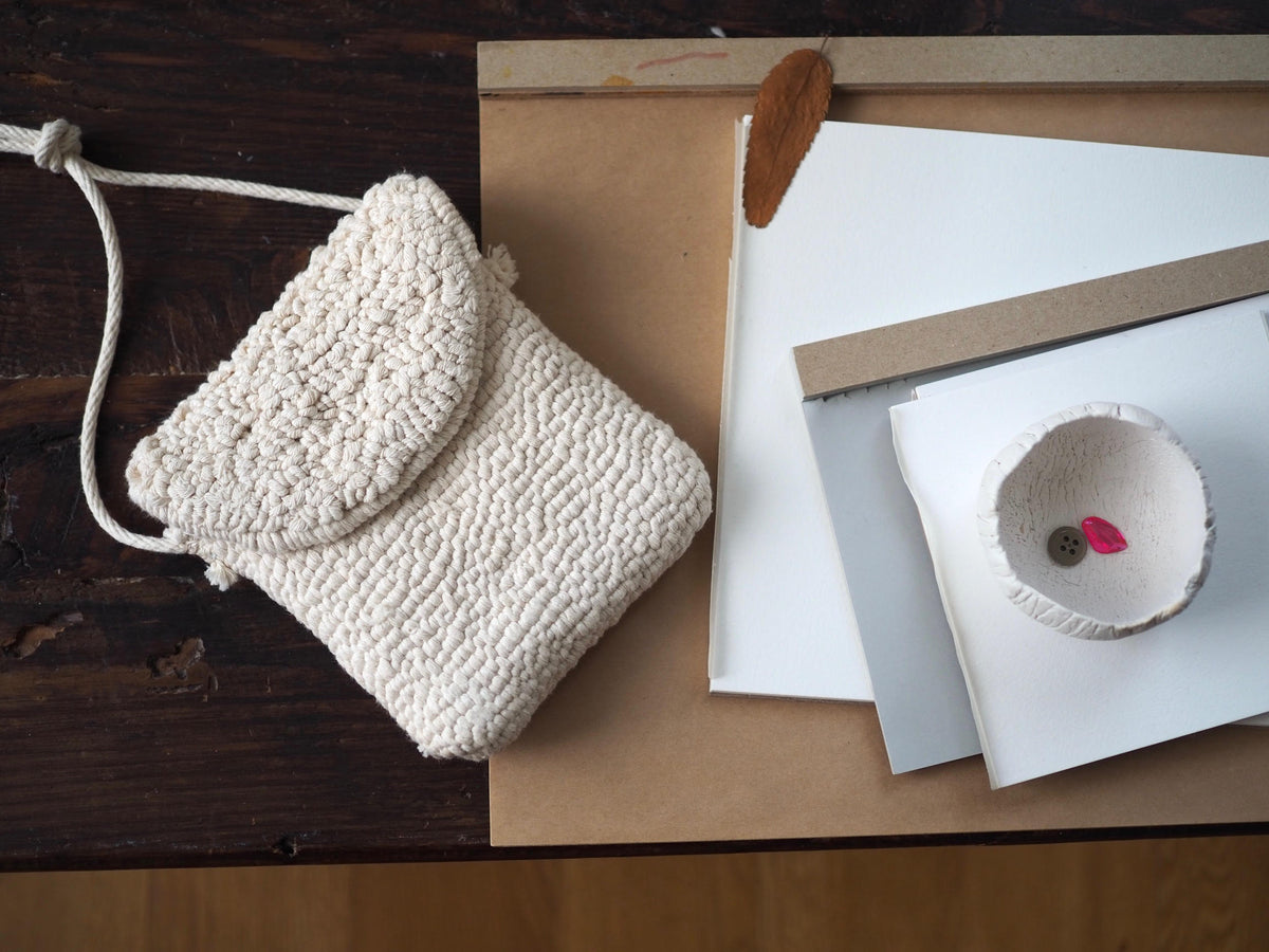 Punch Needle Winter Pouch in Brooklyn, NY