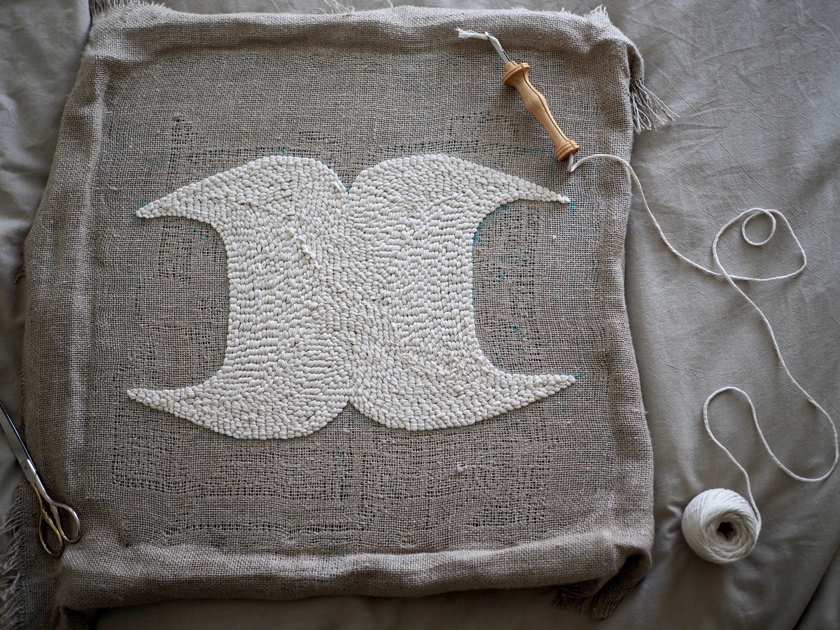 Punch Needle Winter Pouch in Brooklyn, NY