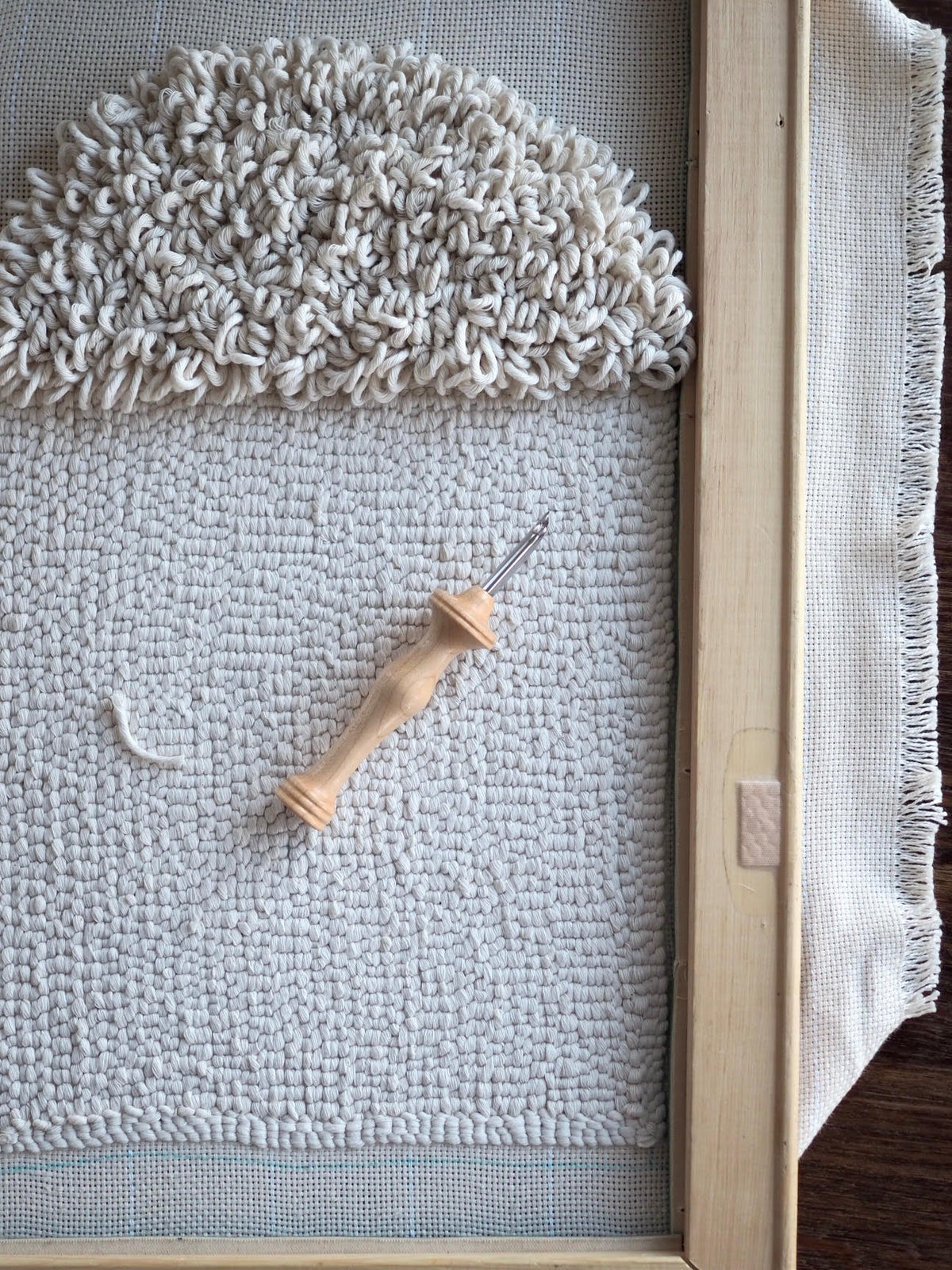 Punch Needle Winter Pouch in Brooklyn, NY